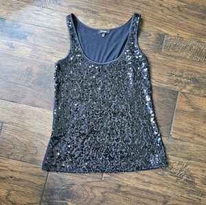 Express Sparkling Black Tank Top